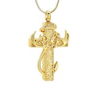 YROHGKPN Joyería de recuerdo de mascotas, broche de corte grabable, urna para cenizas con cadena grabable, broche de cremación