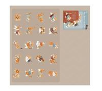 YROHGKPN Juego de 20 pegatinas para cachorros y gatos, divertidos dibujos animados, arte para ventanas, puertas, cuadernos, álbumes de recortes, pegatinas de gatitos