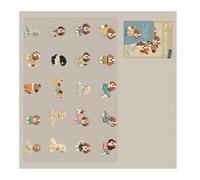 YROHGKPN Juego de 20 pegatinas para cachorros y gatos, divertidos dibujos animados, arte para ventanas, puertas, cuadernos, álbumes de recortes, pegatinas de gatitos