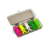 YROHGKPN Juego de 5 señuelos de rana Topwater para trucha, 3,7 cm / 4,7 cm, 7 cm, ranas y manivela de pesca, cebo de goma con gancho, pesca realista