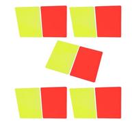 YROHGKPN Juego de 5 tarjetas de árbitro de fútbol de plástico, alerta de fútbol rojo y amarillo para balones de fútbol, accesorios de ejercicio, duradero árbitro de fútbol castigo