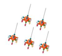 YROHGKPN Juego de 5 trituradoras de juguete para la salud, trituradora de loro de madera, durabilidad para la satisfacción de la masticación y la diversión, salida segura de masticar