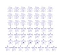 YROHGKPN Juego de 50 pendientes de silicona suave transparente con forma de estrella/corazón en la parte trasera, ideal para pendientes, pendientes de tuerca en la parte trasera, talla única, como se