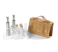 YROHGKPN Juego de botes de especias para camping, botellas portátiles con cristal, juego de viaje para barbacoa al aire libre, tarros portátiles, organizadores de almacenamiento, juego de recipientes