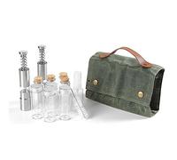 YROHGKPN Juego de botes de especias para camping, botellas portátiles con cristal, juego de viaje para barbacoa al aire libre, tarros portátiles, organizadores de almacenamiento, juego de recipientes