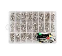 YROHGKPN Juego profesional de 340 conectores de cable para coche, pinzas de metal con pines de crimpado hembra macho y pinzas de cable para coche, juego de pinzas de conexión