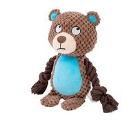 YROHGKPN Juguete masticable de peluche duradero para perros con ruido chirriante para un juego divertido y cuidado dental, fácil de limpiar a mano, juguete para aliviar el aburrimiento del perro