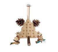 YROHGKPN Juguete masticable para pájaros para estimulación mental, mantiene a tu mascota activa y feliz con alivio interactivo y del estrés para loros naturales