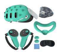 YROHGKPN Kit completo de 7 accesorios para cubierta de lente de juego, empuñaduras de controlador, cubiertas faciales basculantes que protegen completamente la cara