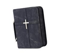 YROHGKPN La funda de cuero marrón vintage con un diseño delicado es altamente protectora y tiene una excelente resistencia al agua, es una bolsa de Biblia con cremallera elegida