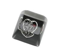 YROHGKPN Las teclas translúcidas de resina oscura con superficie suave al tacto mejoran la comodidad de escritura para teclados de la serie oscura