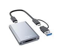 YROHGKPN Lector de tarjetas USB C-3.2-CFE B de 10 Gbps rápido con carcasa de aluminio para una mejor disipación del calor y durabilidad Lector de tarjetas de metal para la edición de fotos y videos