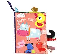 YROHGKPN Libro de Tela para Centros de Actividad Poliéster Tejido Estimulación Animal Actividad Crepitar Para La Enseñanza Libro Bebé Indestructible Español