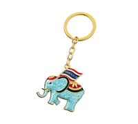 YROHGKPN Llavero con forma de elefante que simboliza alegría y felicidad Llavero, accesorios de bolsillo con ilustraciones detalladas, bonito llavero de elefante, azul, Talla única