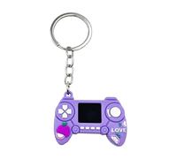 YROHGKPN Llavero de control inspirado en frutas, cadena colorida de gamepad de simulación, juguete de máquina de juego, llavero de controlador de juegos de frutas, Morado (, Talla única