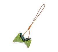 YROHGKPN Llavero de fresa, colgante de bolso, llavero de coche, amuletos, accesorios para cartera, mochila, decoraciones, regalos de San Valentín, colgante encanto, verde