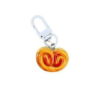 YROHGKPN Llavero en miniatura de estilos de pan de resina, decoración para llaves, bolsas, teléfonos, regalo ideal para adolescentes y adultos, accesorio de comida, Mariposa crujiente, Talla única