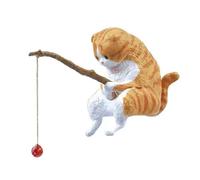 YROHGKPN Miniatura coche gatos ángel ornamento colorido resina salpicadero para vehículo salpicadero interior Angel gatos juguete