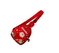 YROHGKPN Mochila de Papá Noel orientada a las vacaciones para niños, Nochebuena, almacenamiento de frutas, bolsa de regalo de Navidad duradera de poliamida, rojo