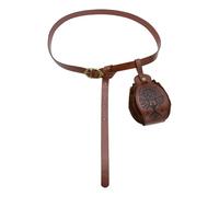 YROHGKPN Mochila histórica ajustable de piel sintética resistente para entusiastas del cosplay, accesorios de disfraces de PU, CST074BR, Talla única