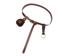 YROHGKPN Mochila histórica ajustable de piel sintética resistente para entusiastas del cosplay, accesorios de disfraces de PU, CST076BR, Talla única