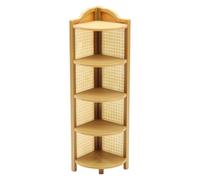 YROHGKPN Modelo de armario de esquina en miniatura para casa de muñecas, accesorios, proyecto de manualidades, dormitorio, sala de estar, decoración de escena, armario de esquina para casa de muñecas