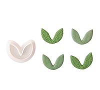 YROHGKPN Molde de galletas de arcilla con forma de flor de hoja para hacer pendientes con tema de flores de plantas, juego de pendientes, formas y formas