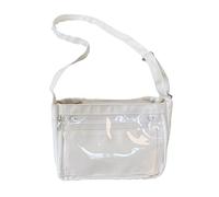 YROHGKPN Niña estudiante uniforme bolso de hombro estilo japonés ventana transparente lona hombro anime pin pantalla itabag estilo japonés ventana clara Itabag, Blanco