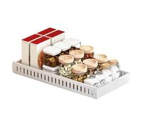 YROHGKPN Organizador de armario de cocina extensible con diseño extensible, estante de almacenamiento para ollas y sartenes de metal, estantes multiusos, estantería de cocina que ahorra espacio