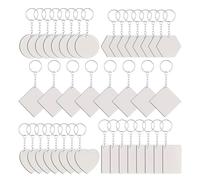 YROHGKPN Paquete de 40 llaveros de transferencia térmica de doble cara, kits de llaveros de sublimación, llaveros versátiles, accesorios, transferencia térmica