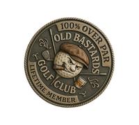 YROHGKPN Pars Old Bastards Golf Coin: divertido desafío con diseño para golfistas Gag Over Pars Old Bastards Novedad Marcadores Golfs Gag Hombres Mujeres Golfs Challenge