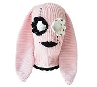 YROHGKPN Pasamontañas de Halloween Gorro de Punto Colorido Conejito Fiesta Vacaciones Invierno Cálido Tema de Cabeza Completa para Adolescentes