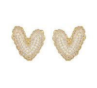 YROHGKPN Pendientes de aleación de moda con forma de corazón, ajuste perfecto para Freeclip 1 2 Clip on Charm y diseño impresionante, moda de oreja
