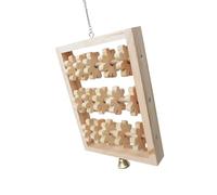 YROHGKPN Pequeño loro mediano columpio de madera rompecabezas masticable bloque de entrenamiento colgante juguete para pájaros entretenimiento jaula decoración loros juguete de escalada con bloque de
