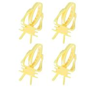YROHGKPN Pinzas de plástico para comederos de pájaros para jaulas, frutas, aperitivos y soporte de juegos, clip de dieta, 4 unidades, comedero para jaula de pájaros