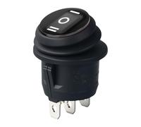 YROHGKPN Práctico interruptor basculante redondo, resistente al agua, resistente al aceite, 3 pines, interruptor de control de 3 posiciones, no es fácil, para electricistas y aficionados, control
