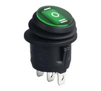 YROHGKPN Práctico interruptor basculante redondo, resistente al agua, resistente al aceite, 3 pines, interruptor de control de 3 posiciones, no es fácil, para electricistas y aficionados, control