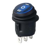 YROHGKPN Práctico interruptor basculante redondo, resistente al agua, resistente al aceite, 3 pines, interruptor de control de 3 posiciones, no es fácil, para electricistas y aficionados, control