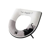 YROHGKPN Protector de asiento de inodoro con bonito diseño de gato, funda gruesa y cálida para decoración del hogar en la estación fría, accesorios de baño, cojín grueso