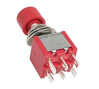 YROHGKPN PS102 - Interruptor de botón de retorno automático de 3 pines de 6 pines, 5 A, 120 V, 2 A, 250 V, resistente a los golpes, para aplicaciones industriales, reinicio automático