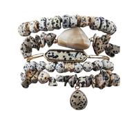 YROHGKPN Pulsera ajustable de cuentas de piedra natural que promueven la paz y la autodisciplina para trajes sofisticados y joyas artísticas, talla única, como se describe