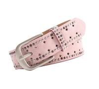 YROHGKPN Punk Styles - Cinturón de poliuretano ajustable para mujer con remaches tachonados para atuendos casuales y elegantes con correa de cintura, C, Talla única