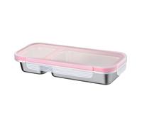 YROHGKPN Recipiente de acero inoxidable para la preparación de comidas, varios compartimentos, tapa a prueba de fugas, caja bentos para la escuela, oficina, fiambrera de acero inoxidable con tapa