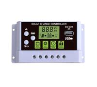 YROHGKPN Regulador de carga solar 10A/20A/30A para energías renovables Regulador de panel solar inteligente con regulador de salida USB 2 0A para energías renovables