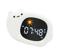 YROHGKPN Reloj despertador con luz relajante y varios tonos de llamada, función de tacto suave de silicona para una rutina de la mañana cálida con control táctil