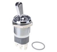 YROHGKPN Robusto interruptor basculante de metal oxidado con dos posiciones e indicador de luz LED integrado para un fácil control de los interruptores indicadores