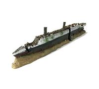YROHGKPN Ruinas de barcos realistas de Titanics, adornos de acuario, durabilidad, resinas, acuarios submarinos, naufragios del Titanics, decoración, accesorios de decoración de barcos marinos
