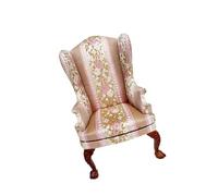 YROHGKPN Sillón de madera resistente con diseño de flores, diseño antiguo, escena de juego imaginativa para niños, muebles en miniatura