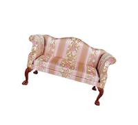 YROHGKPN Sillón de madera resistente con diseño de flores, diseño antiguo, escena de juego imaginativa para niños, muebles en miniatura