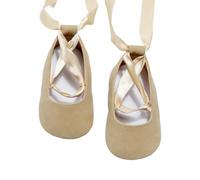 YROHGKPN Soles - Zapatos de bebé para niña con fondo antideslizante, diseño elegante, ideal para niños de 0 a 2 años, beige, Outside length 15cm